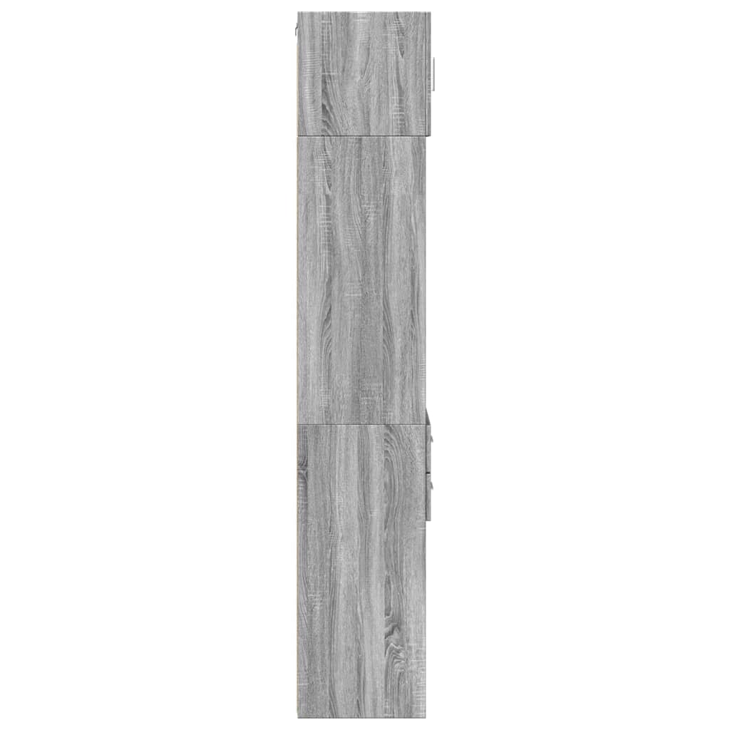 vidaXL Slim Storage Cabinet Grey Sonoma 40x42,5x225 cm Engineered Wood