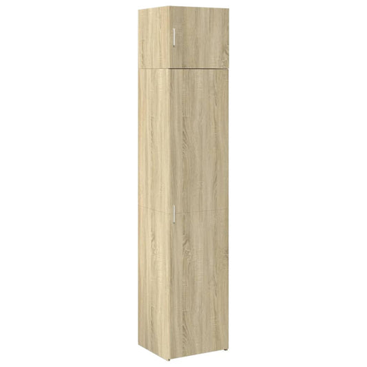 vidaXL Slim Storage Cabinet Sonoma Oak 45x42.5x225 cm Engineered Wood