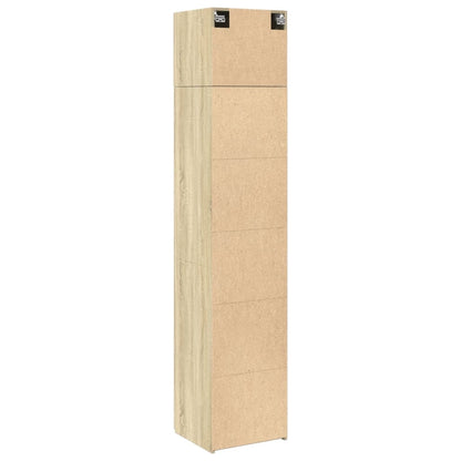 vidaXL Slim Storage Cabinet Sonoma Oak 45x42.5x225 cm Engineered Wood
