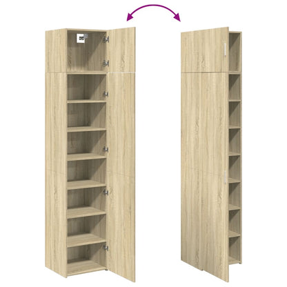 vidaXL Slim Storage Cabinet Sonoma Oak 45x42.5x225 cm Engineered Wood