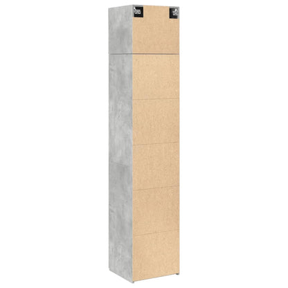 vidaXL Slim Storage Cabinet Concrete Grey 45x42.5x225 cm Engineered Wood