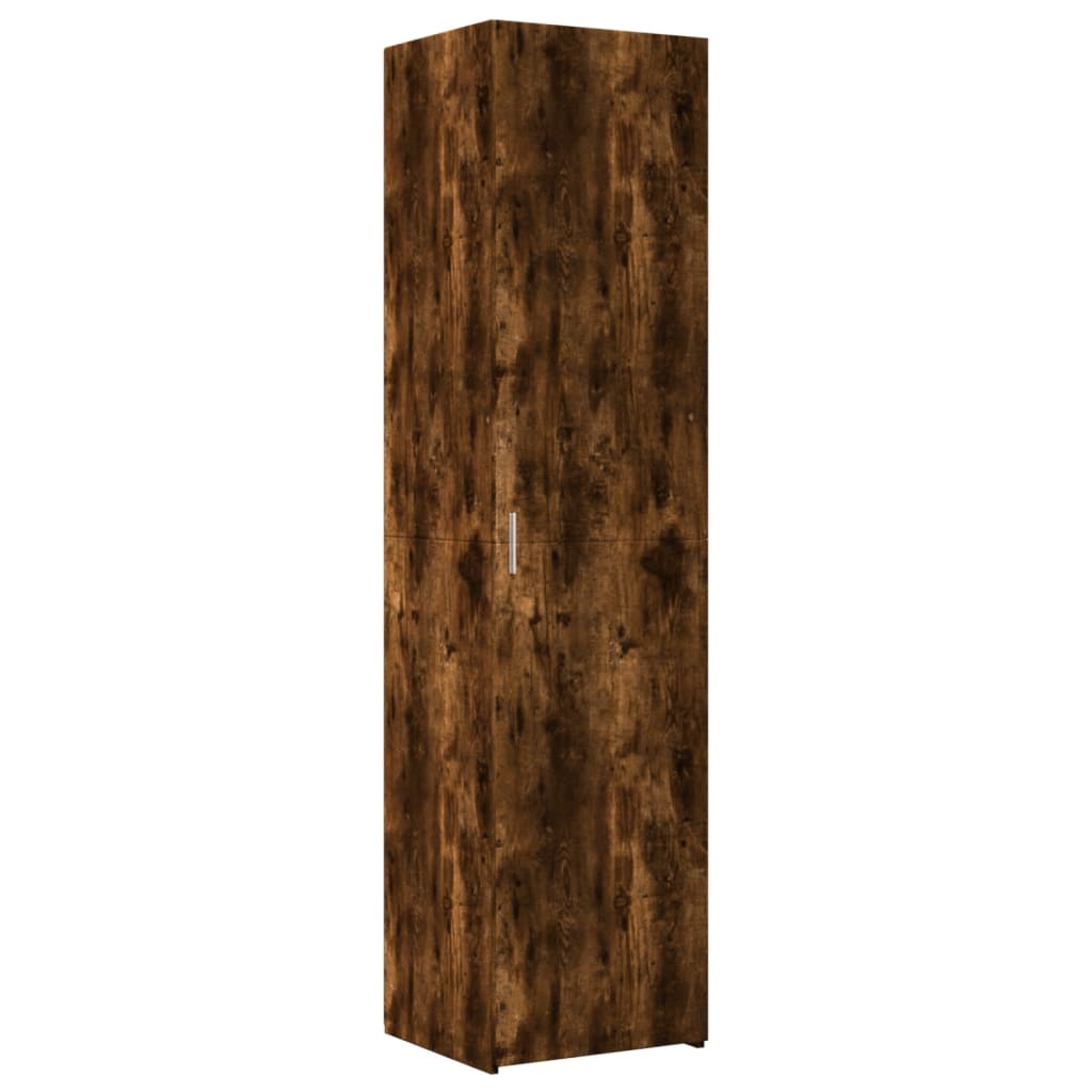 vidaXL Slim Storage Cabinet Smoked Oak 45x42,5x225 cm Engineered Wood