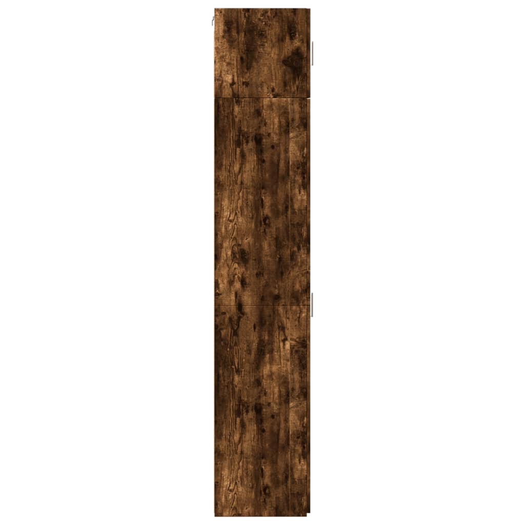 vidaXL Slim Storage Cabinet Smoked Oak 45x42,5x225 cm Engineered Wood