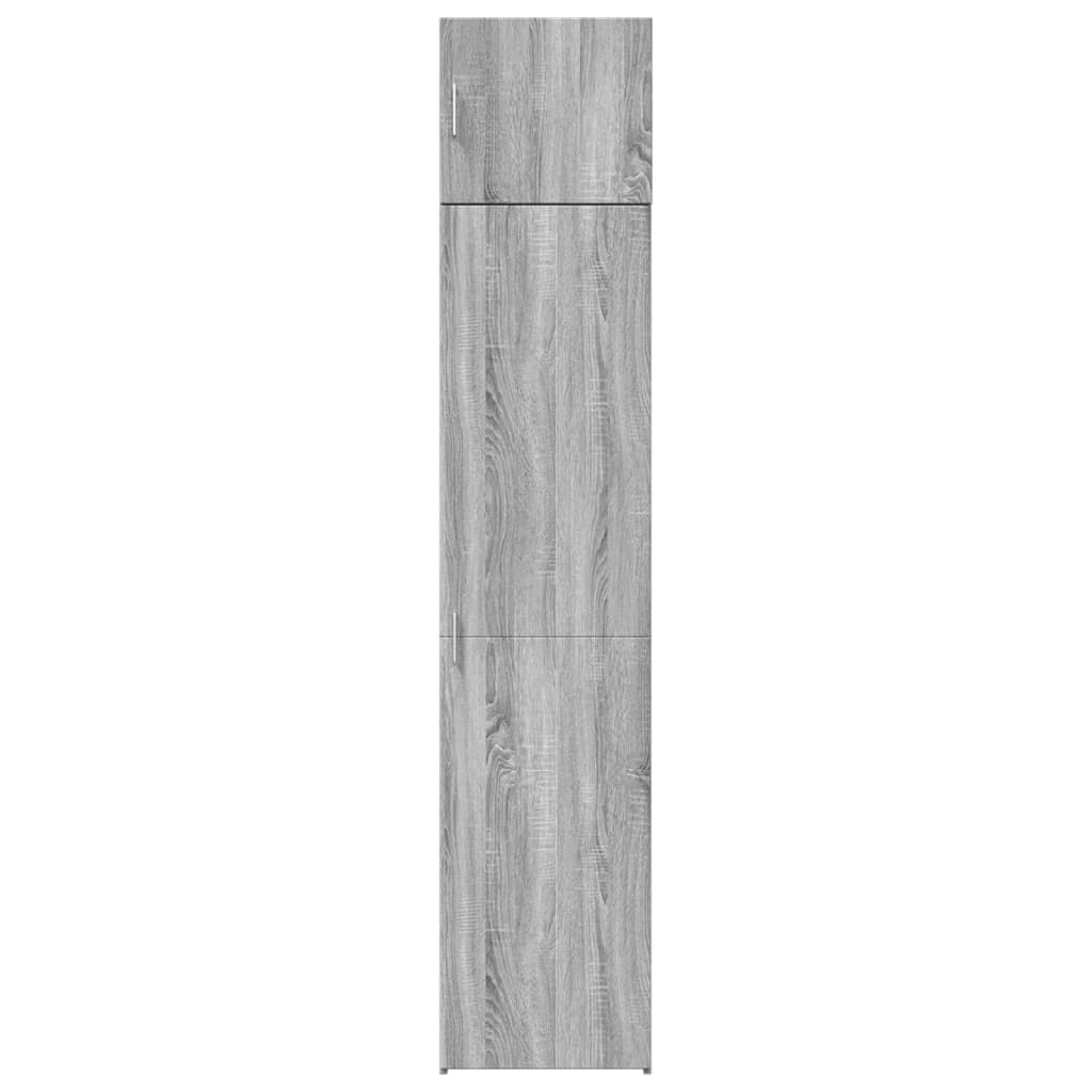 vidaXL Slim Storage Cabinet Grey Sonoma 45x42,5x225 cm Engineered Wood