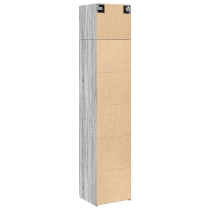 vidaXL Slim Storage Cabinet Grey Sonoma 45x42,5x225 cm Engineered Wood