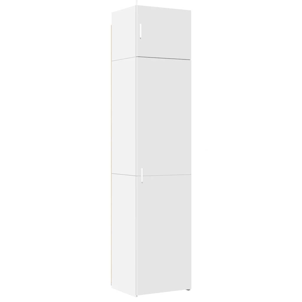 vidaXL Slim Storage Cabinet White 50x42.5x225 cm Engineered Wood