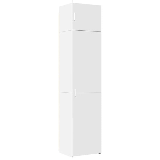 vidaXL Slim Storage Cabinet White 50x42.5x225 cm Engineered Wood