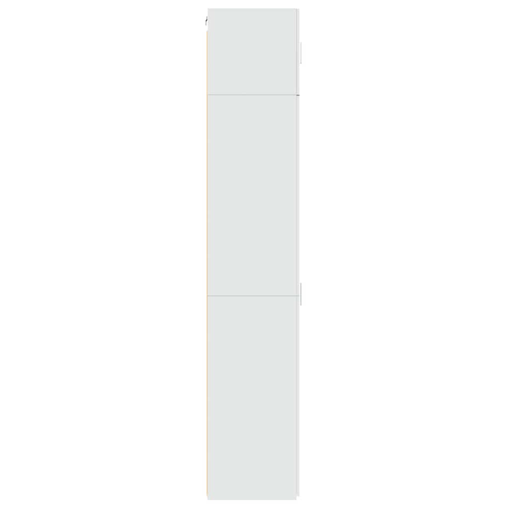 vidaXL Slim Storage Cabinet White 50x42.5x225 cm Engineered Wood