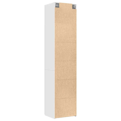 vidaXL Slim Storage Cabinet White 50x42.5x225 cm Engineered Wood