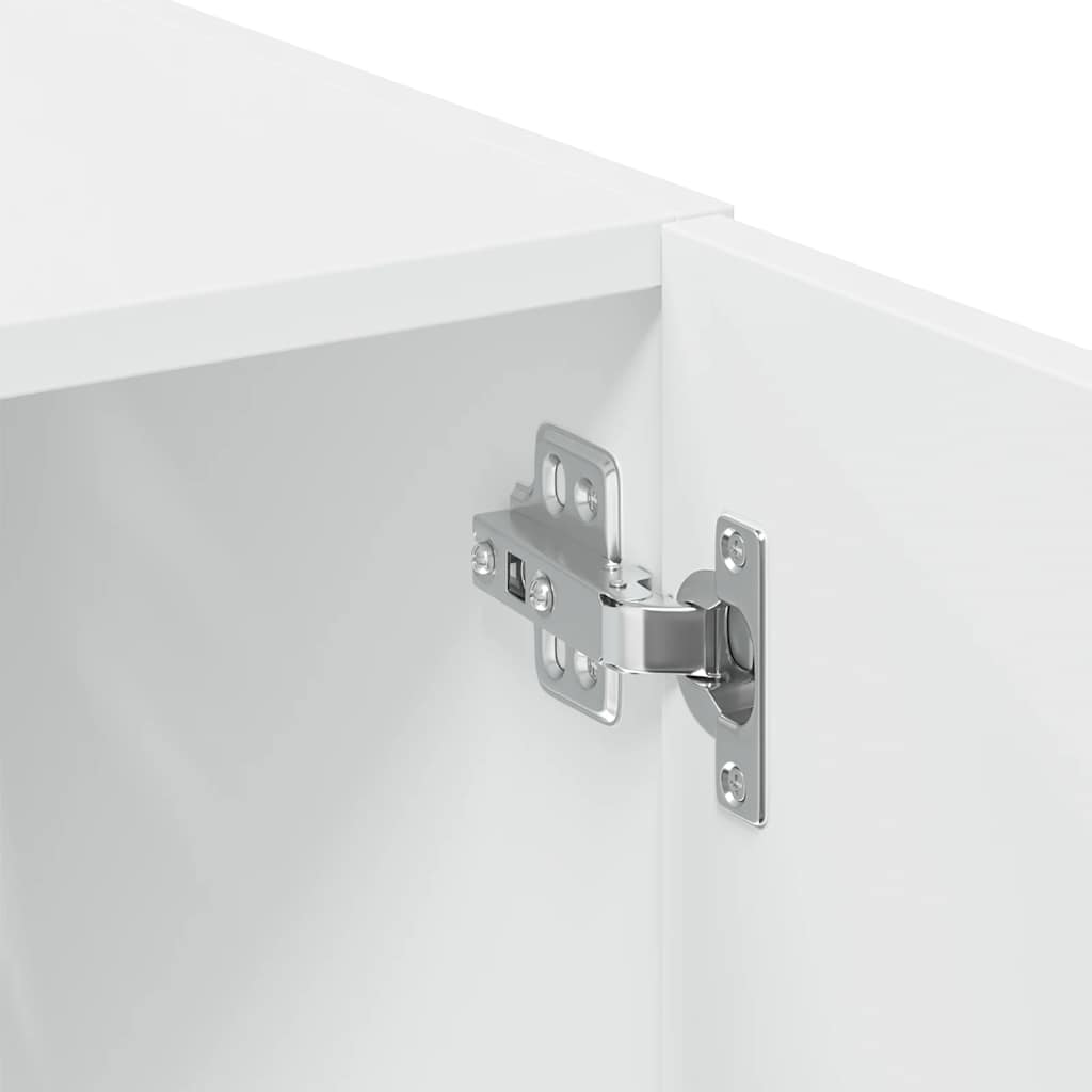 vidaXL Slim Storage Cabinet White 50x42.5x225 cm Engineered Wood