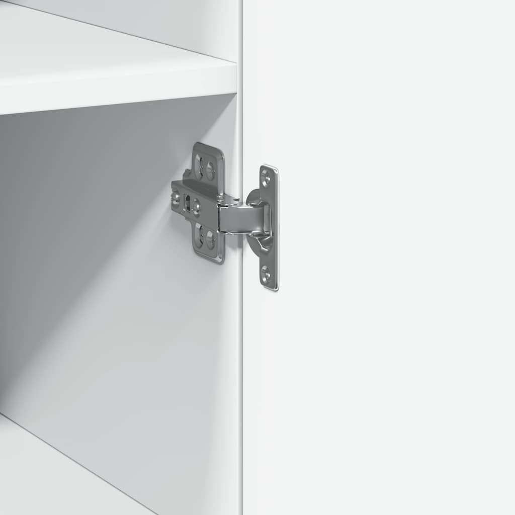 vidaXL Slim Storage Cabinet White 50x42.5x225 cm Engineered Wood