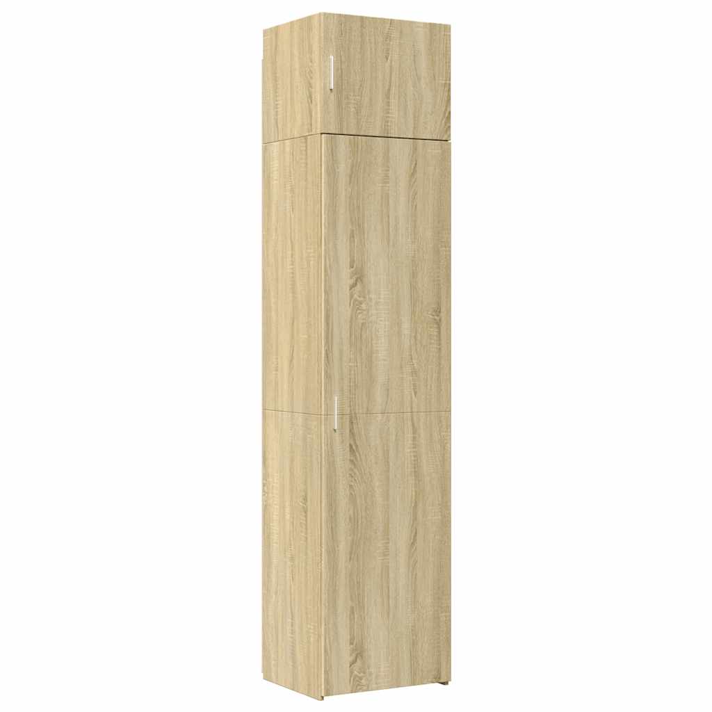 vidaXL Slim Storage Cabinet Sonoma Oak 50x42.5x225 cm Engineered Wood