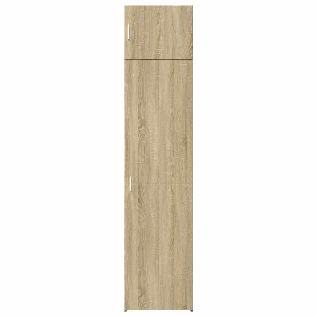 vidaXL Slim Storage Cabinet Sonoma Oak 50x42.5x225 cm Engineered Wood