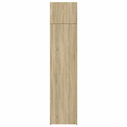 vidaXL Slim Storage Cabinet Sonoma Oak 50x42.5x225 cm Engineered Wood