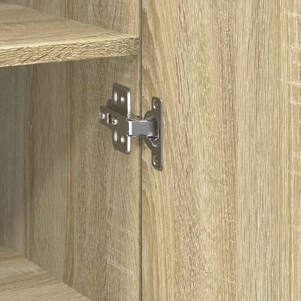 vidaXL Slim Storage Cabinet Sonoma Oak 50x42.5x225 cm Engineered Wood