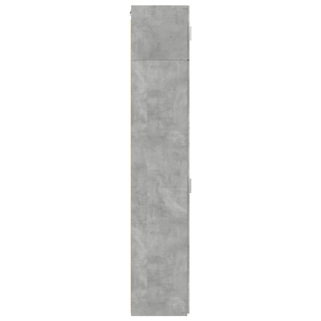 vidaXL Slim Storage Cabinet Concrete Grey 50x42.5x225 cm Engineered Wood