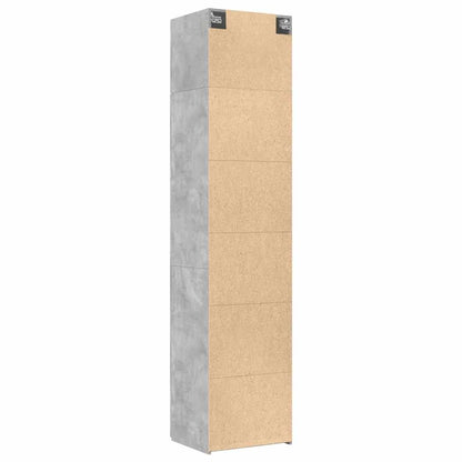vidaXL Slim Storage Cabinet Concrete Grey 50x42.5x225 cm Engineered Wood