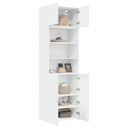 vidaXL Storage Cabinet White 70x42.5x225 cm Engineered Wood