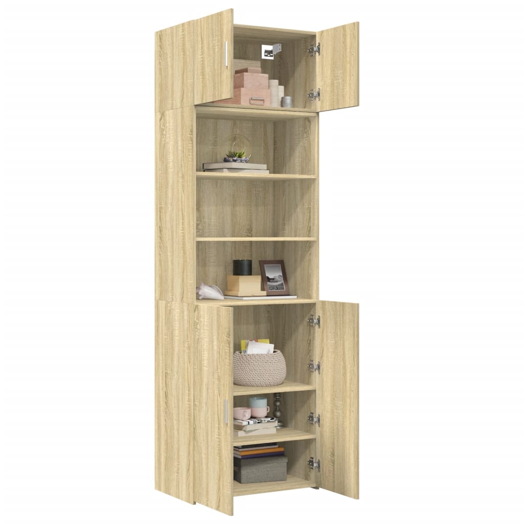 vidaXL Storage Cabinet Sonoma Oak 70x42,5x225 cm Engineered Wood