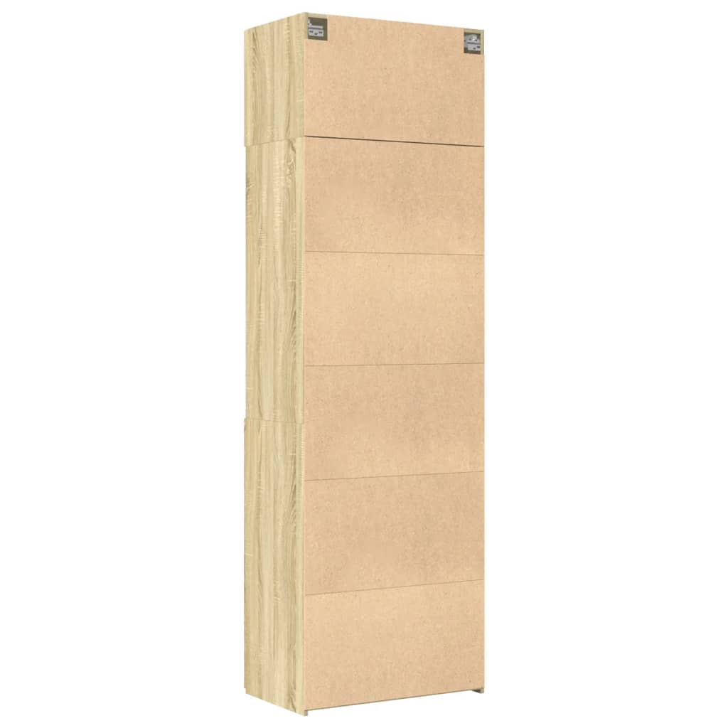 vidaXL Storage Cabinet Sonoma Oak 70x42,5x225 cm Engineered Wood