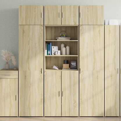 vidaXL Storage Cabinet Sonoma Oak 70x42,5x225 cm Engineered Wood