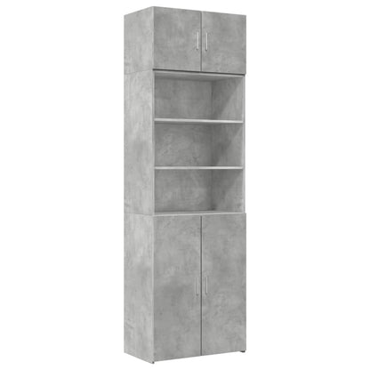 vidaXL Storage Cabinet Concrete Grey 70x42,5x225 cm Engineered Wood