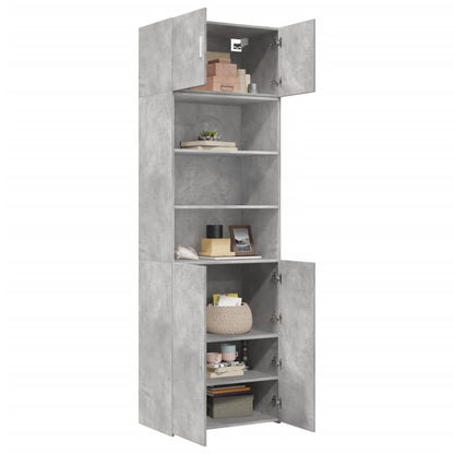 vidaXL Storage Cabinet Concrete Grey 70x42,5x225 cm Engineered Wood