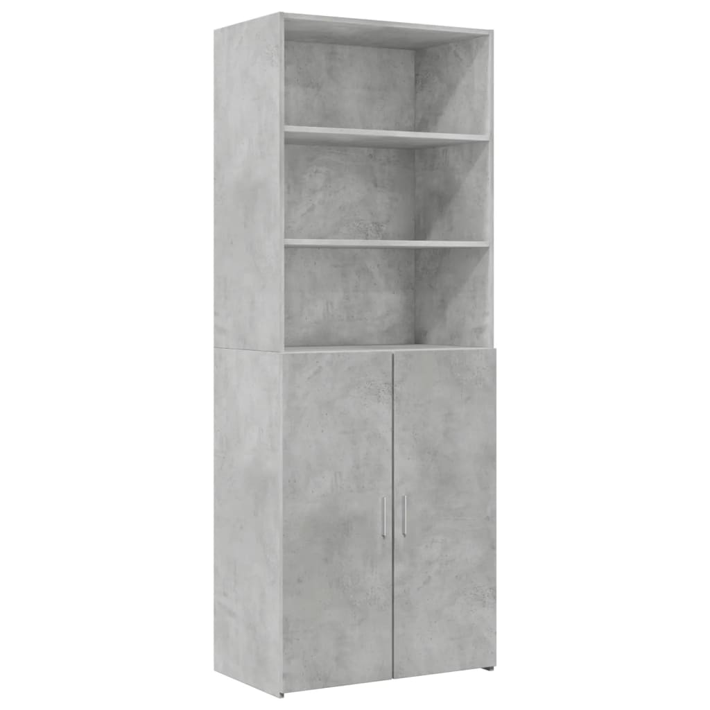 vidaXL Storage Cabinet Concrete Grey 70x42,5x225 cm Engineered Wood