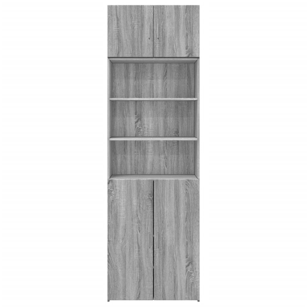 vidaXL Storage Cabinet Grey Sonoma 70x42.5x225 cm Engineered Wood