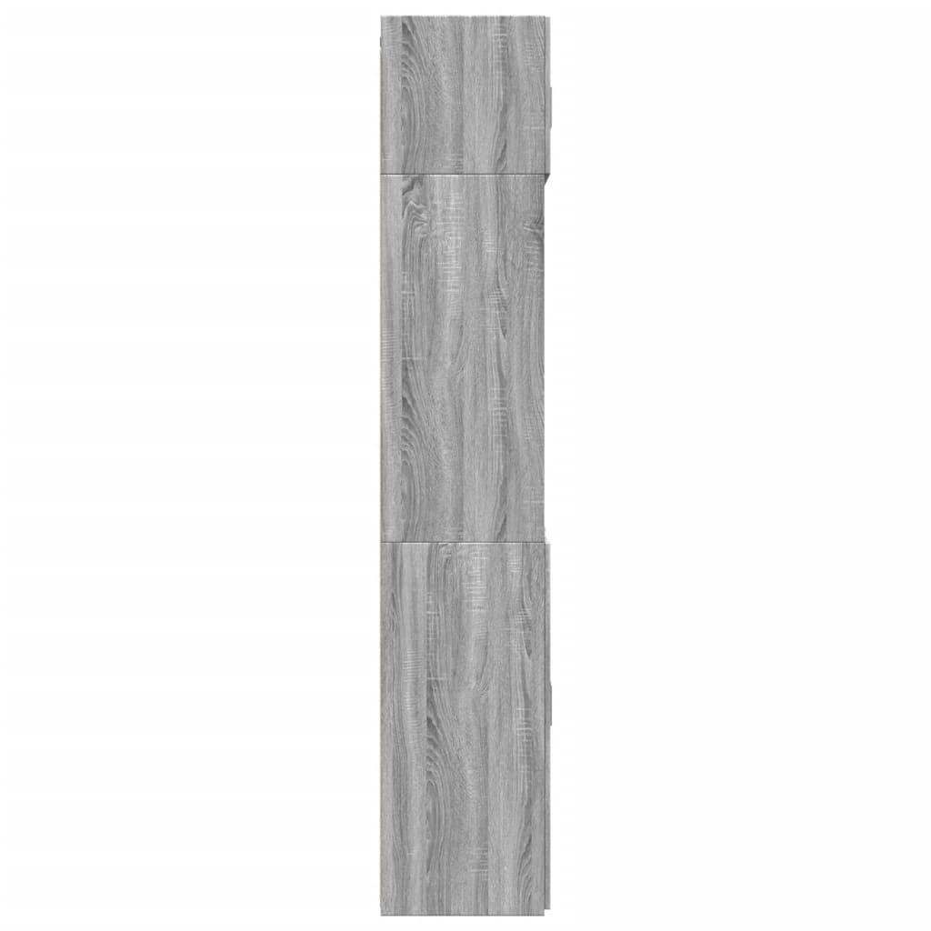 vidaXL Storage Cabinet Grey Sonoma 70x42.5x225 cm Engineered Wood