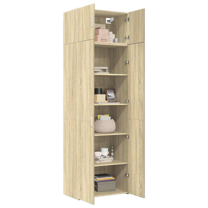 vidaXL Storage Cabinet Sonoma Oak 70x42,5x225 cm Engineered Wood