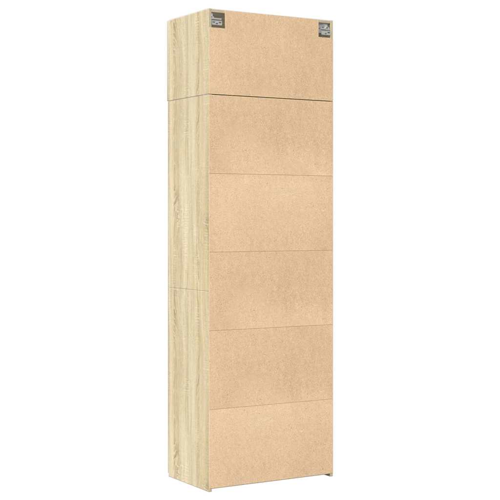 vidaXL Storage Cabinet Sonoma Oak 70x42.5x225 cm Engineered Wood