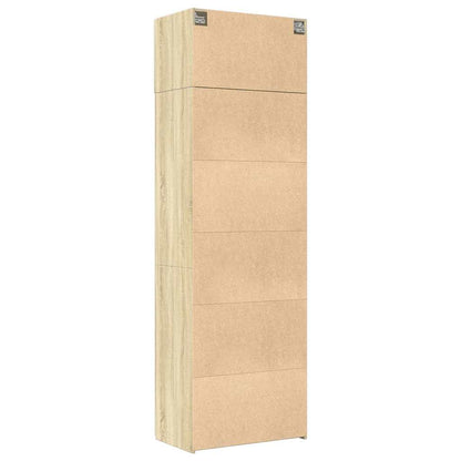 vidaXL Storage Cabinet Sonoma Oak 70x42.5x225 cm Engineered Wood
