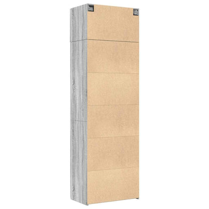 vidaXL Storage Cabinet Grey Sonoma 70x42,5x225 cm Engineered Wood