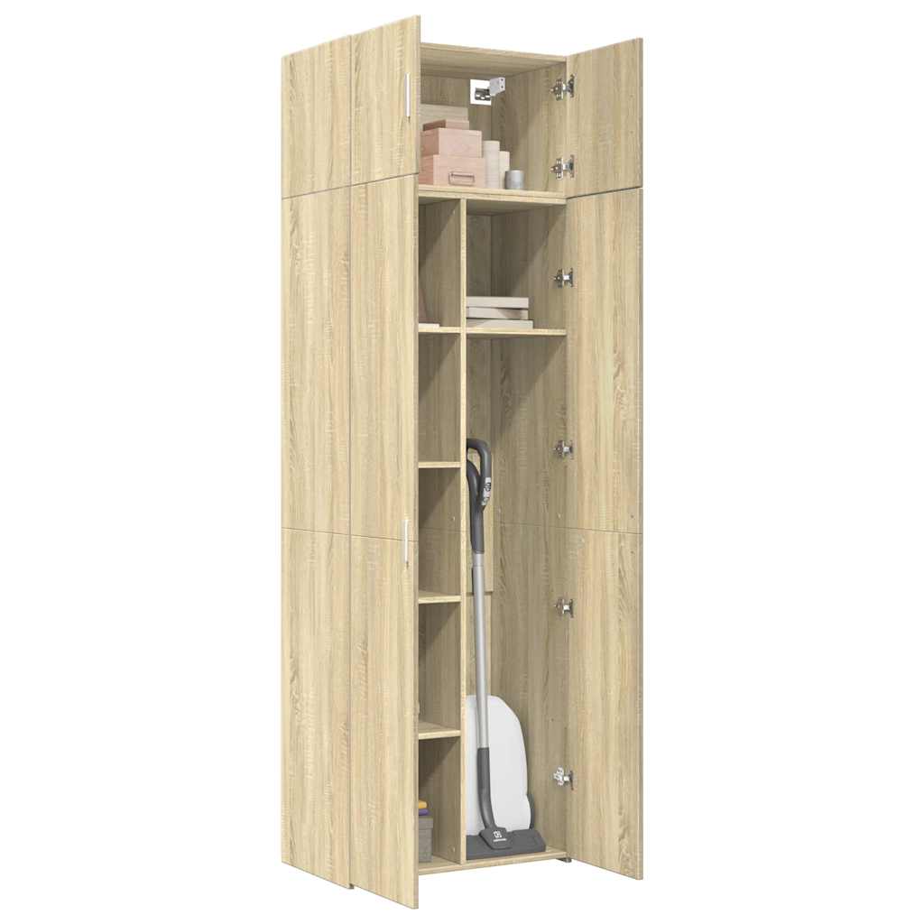 vidaXL Storage Cabinet Sonoma Oak 70x42,5x225 cm Engineered Wood