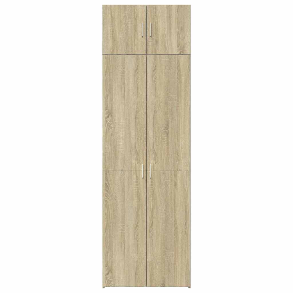 vidaXL Storage Cabinet Sonoma Oak 70x42.5x225 cm Engineered Wood