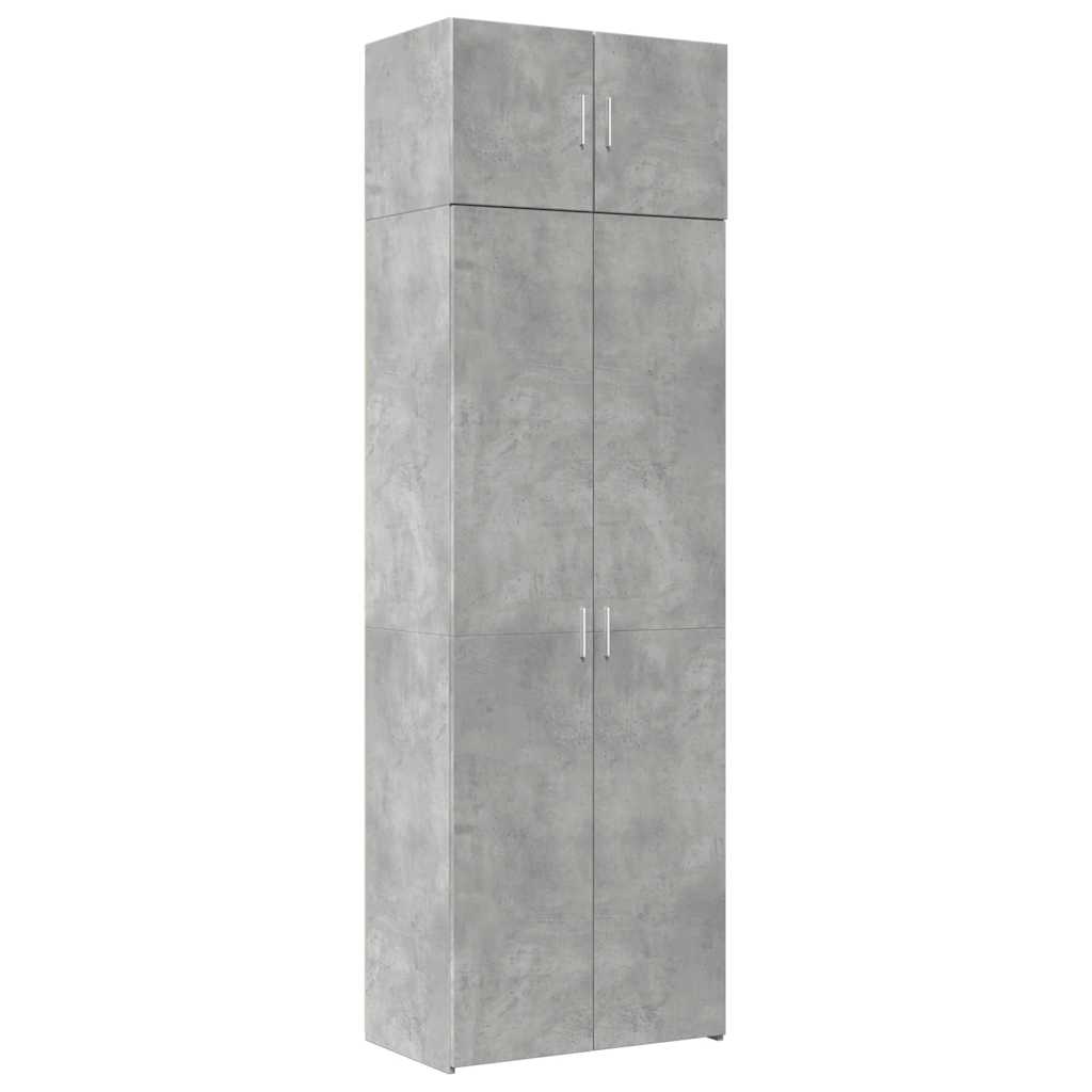 vidaXL Storage Cabinet Concrete Grey 70x42,5x225 cm Engineered Wood
