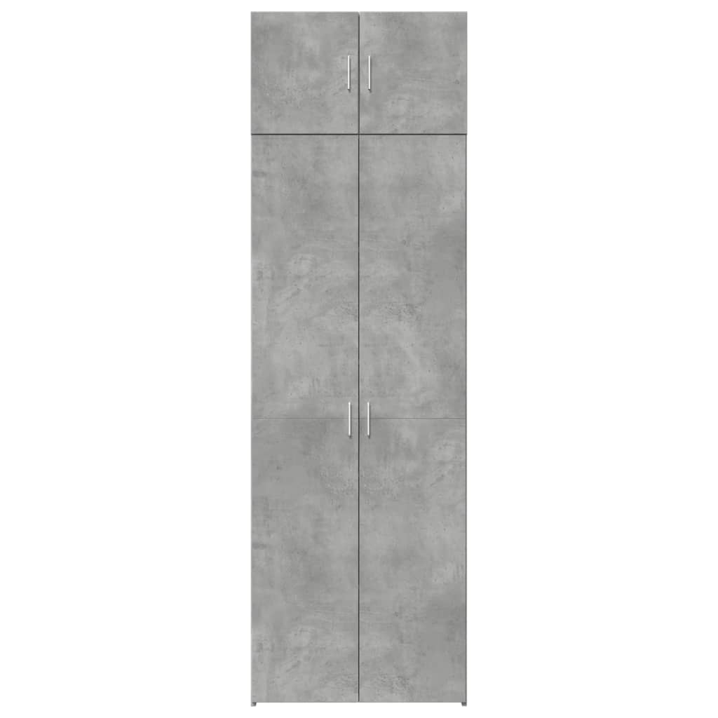 vidaXL Storage Cabinet Concrete Grey 70x42,5x225 cm Engineered Wood