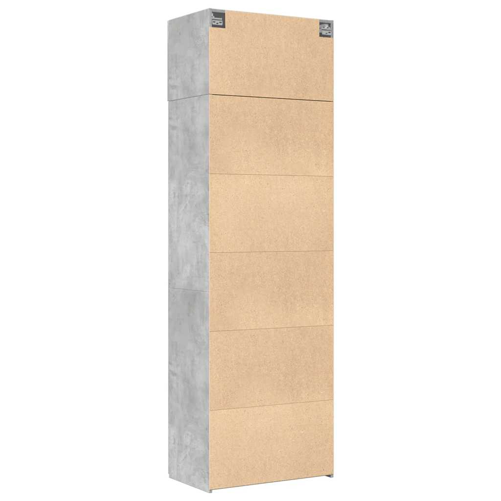 vidaXL Storage Cabinet Concrete Grey 70x42,5x225 cm Engineered Wood