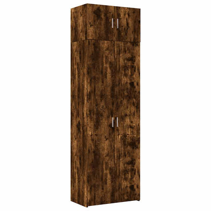 vidaXL Storage Cabinet Smoked Oak 70x42,5x225 cm Engineered Wood
