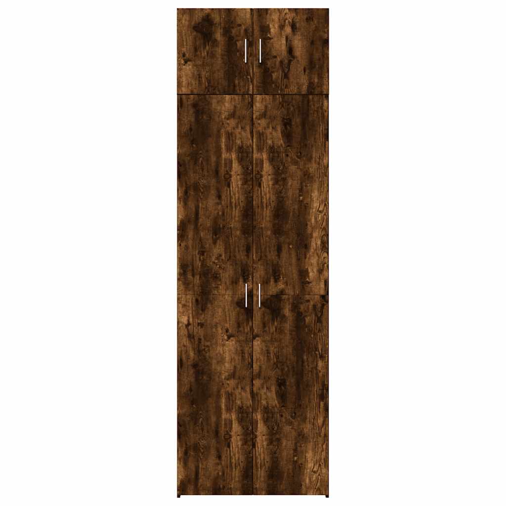 vidaXL Storage Cabinet Smoked Oak 70x42,5x225 cm Engineered Wood