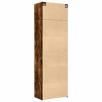 vidaXL Storage Cabinet Smoked Oak 70x42,5x225 cm Engineered Wood