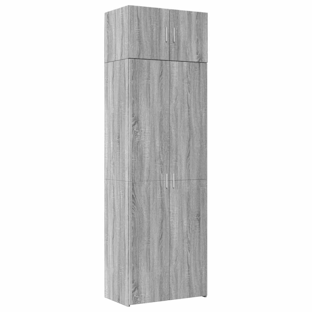 vidaXL Storage Cabinet Grey Sonoma 70x42,5x225 cm Engineered Wood