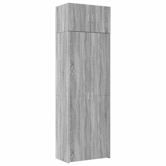 vidaXL Storage Cabinet Grey Sonoma 70x42,5x225 cm Engineered Wood
