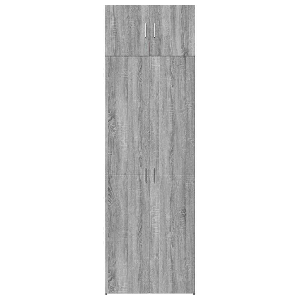 vidaXL Storage Cabinet Grey Sonoma 70x42.5x225 cm Engineered Wood