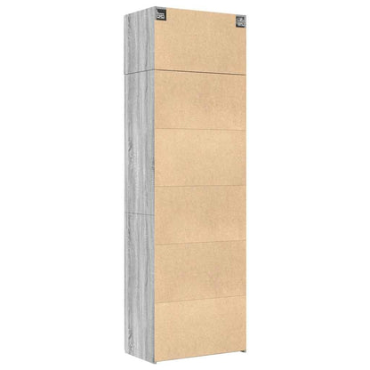 vidaXL Storage Cabinet Grey Sonoma 70x42,5x225 cm Engineered Wood