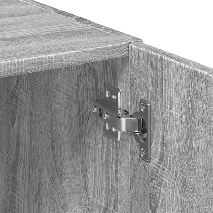 vidaXL Storage Cabinet Grey Sonoma 70x42,5x225 cm Engineered Wood