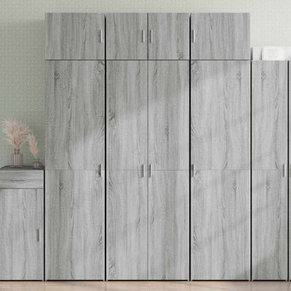 vidaXL Storage Cabinet Grey Sonoma 70x42,5x225 cm Engineered Wood