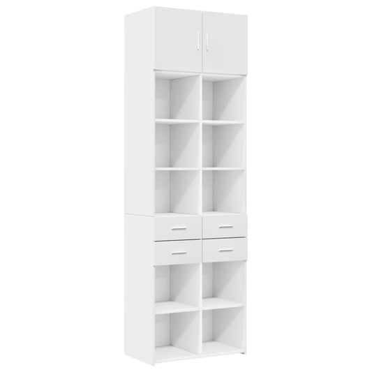 vidaXL Storage Cabinet White 70x42.5x225 cm Engineered Wood