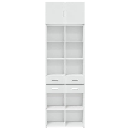 vidaXL Storage Cabinet White 70x42.5x225 cm Engineered Wood